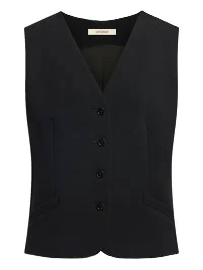 12 Storeez Button-detail Sleeveless Vest