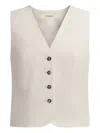 12 Storeez Button-fastening Waistcoat In White