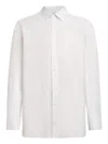12 Storeez Button Wrinkle-resistant Cotton Shirt In White