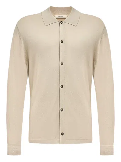12 Storeez Buttoned Silk-cotton Shirt In Neutral