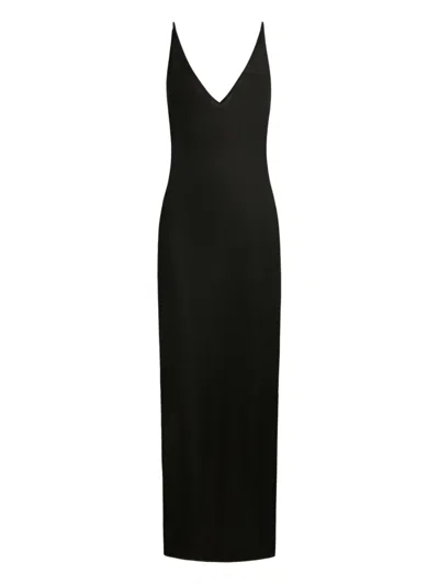 12 Storeez Cape Slip Dress In Black