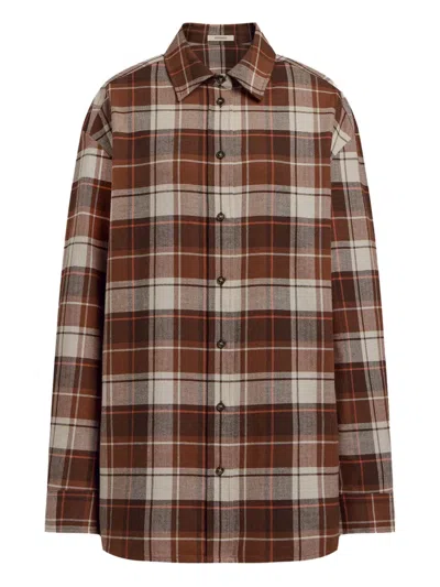 12 Storeez Checked Shirt In Brown