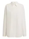 12 Storeez Concealed-front Cotton Shirt In Neutral
