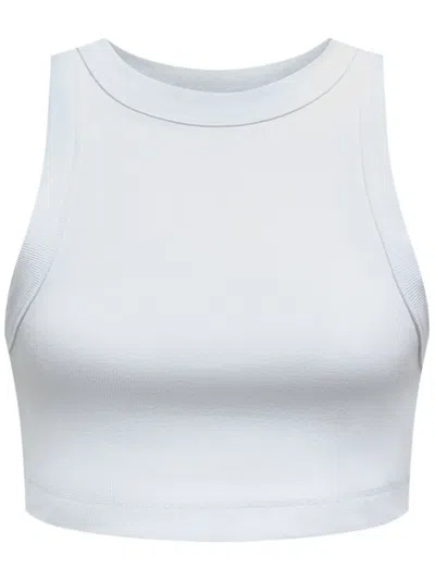 12 Storeez Cotton-blend Crop Top In White