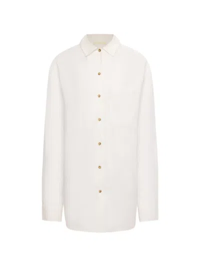 12 Storeez Crema Linen Shirt In White