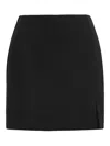 12 Storeez Crepe Mini Skirt In Black