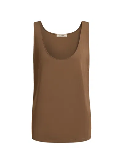 12 Storeez Crepe Top In Brown