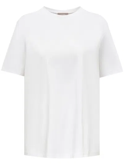 12 Storeez Crew-neck Cotton T-shirt In White