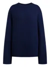 12 Storeez Crew Neck Merino Wool Sweater In Blue