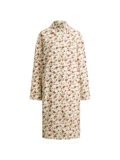 12 Storeez Cvetochek Floral-print Dress In Neutral