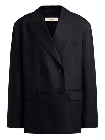 12 Storeez Double-breasted Blazer In Black