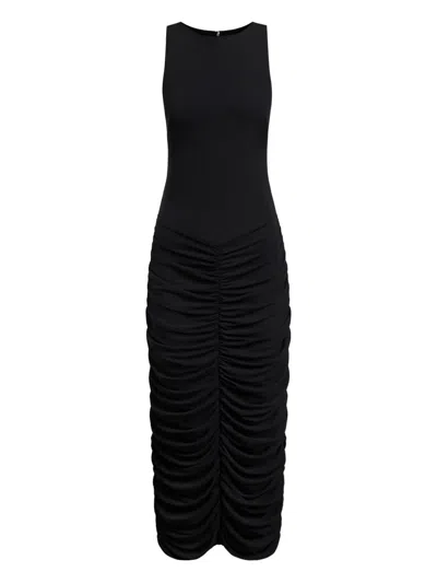 12 Storeez Draped Maxi Dress In Black