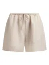 12 Storeez Drawstring Knee-lenght Shorts In Neutral