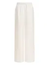 12 Storeez Drawstring Linen Trousers In White