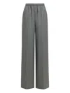 12 Storeez Elastic-waist Wool Trousers In Gray
