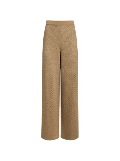 12 Storeez Gestrickte Hose Mit Stretchbund In Brown