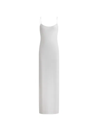 12 Storeez Fine-knit Slip Maxi Dress In White