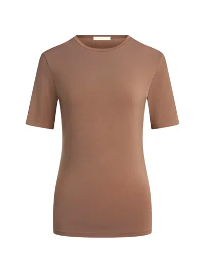 12 Storeez Fitted T-shirt In Brown