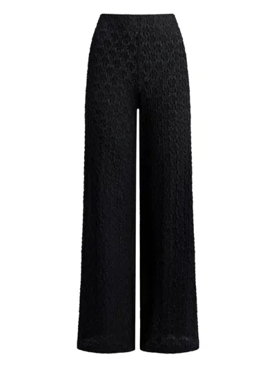 12 Storeez Floral-patterned Trousers In Black