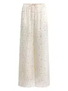 12 Storeez Floral-print Drawstring Pyjama Bottoms In White