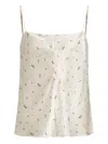 12 Storeez Floral-print Silk Top In White