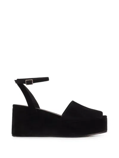 12 Storeez Fonda Platform Sandals In Black
