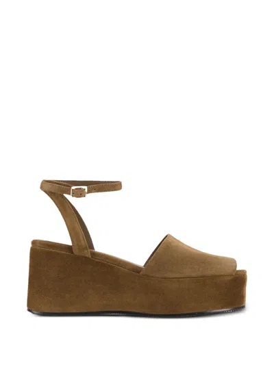 12 Storeez Fonda Platform Sandals In Brown