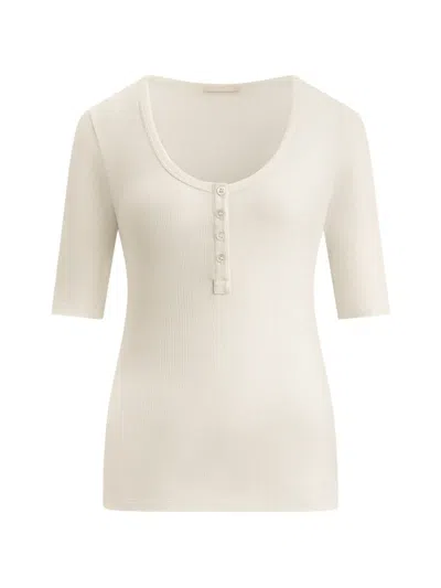 12 Storeez Gwen Short-sleeve Top In White