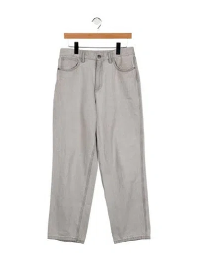Pre-owned 12 Storeez High-rise Wide Leg Jeans In Gray