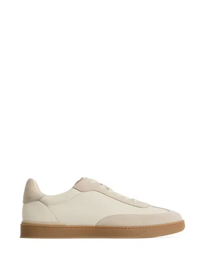 12 Storeez Lace-up Panelled Sneakers In Neutral