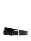 12 Storeez Leather Belt In Gray