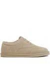 12 Storeez Leather Derby Shoes In Neutral