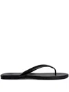12 Storeez Leather Flip-flops In Black