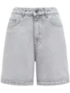 12 Storeez Hoch Sitzende Shorts Mit Logo-patch In Grau