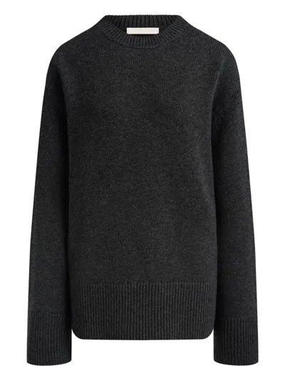 12 Storeez Luna Ribbed Sweater In Gray