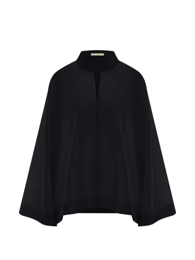 12 Storeez Marrakesh V-neck Blouse In Black