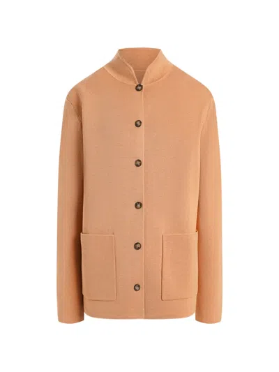 12 Storeez Mawata Button-fastening Cardigan In Orange