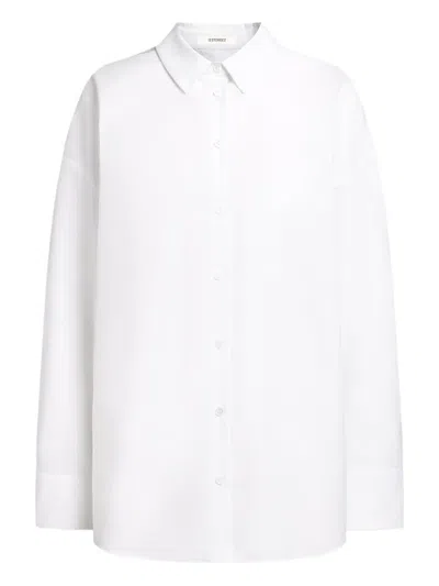 12 Storeez Mercerised-cotton Shirt In White