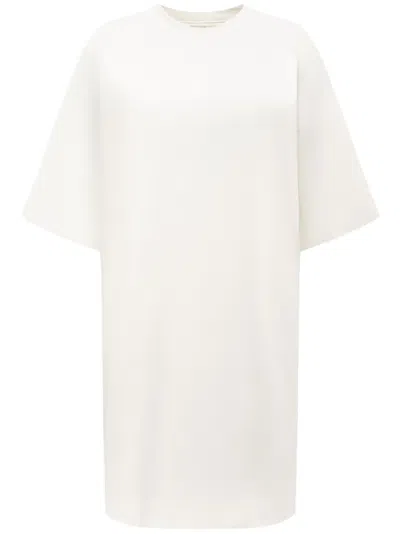 12 Storeez Mercurised-cotton T-shirt Dress In White