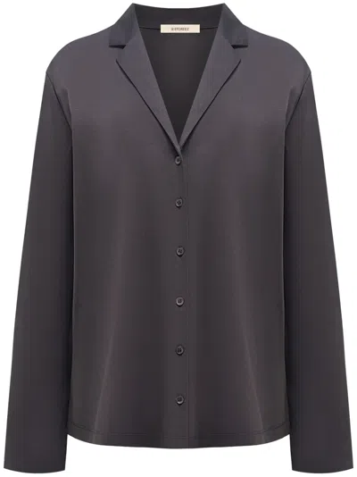 12 Storeez Mercurised Suprima-cotton Shirt In 灰色