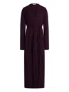 12 Storeez Merino-silk Tie Cardigan In Purple
