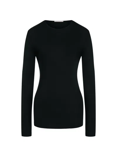 12 Storeez Nicole Long-sleeved Top In Black