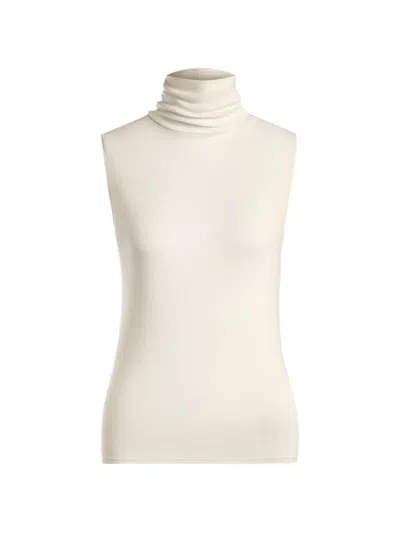 12 Storeez Nicole Sleeveless Roll-neck Top In Brown