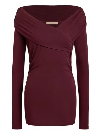 12 Storeez Off-shoulder Top In Red