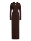 12 Storeez Open-back Maxi Dress In Brown
