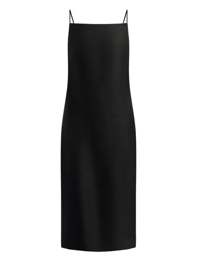 12 Storeez Open-back Tied-waist Dress In Black