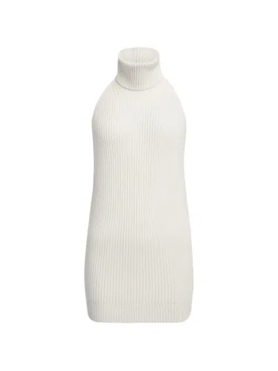 12 Storeez Open-back Roll-neck Top In White