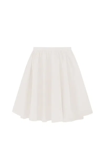 12 Storeez Orchard Gathered Mini Skirt In White