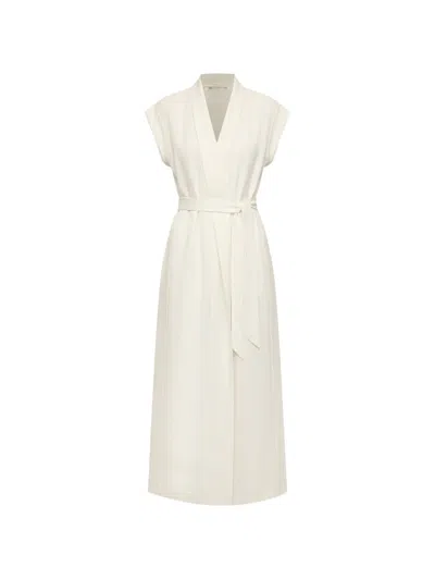 12 Storeez Petra Wrap-style Maxi Dress In White