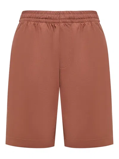 12 Storeez Pima-cotton Shorts In Brown